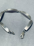 Advanced Silver Work Vintage Native American Navajo Sterling Link Bracelet-Nativo Arts