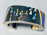 Afterlife Beauty Native American Navajo Internal Inlay Turquoise Sterling Silver Bracelet-Nativo Arts