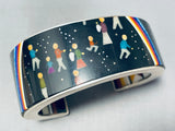 Afterlife Beauty Native American Navajo Internal Inlay Turquoise Sterling Silver Bracelet-Nativo Arts