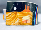 Afterlife Beauty Native American Navajo Internal Inlay Turquoise Sterling Silver Bracelet-Nativo Arts