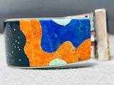 Afterlife Beauty Native American Navajo Internal Inlay Turquoise Sterling Silver Bracelet-Nativo Arts
