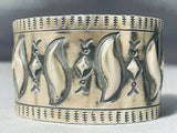 Al Cleveland Dramatic Native American Navajo Sterling Silver Bracelet Signed-Nativo Arts
