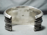 Al Cleveland Huge Vintage Native American Navajo Turquoise Sterling Silver Bracelet-Nativo Arts