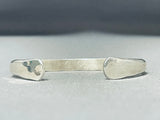 Al Toadacheene Vintage Native American Navajo Sterling Silver Sun Stamp Bracelet-Nativo Arts