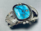 Alice Platero Vintage Native American Navajo Old Kingman Turquoise Sterling Silver Bracelet-Nativo Arts