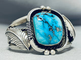 Alice Platero Vintage Native American Navajo Old Kingman Turquoise Sterling Silver Bracelet-Nativo Arts