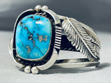 Alice Platero Vintage Native American Navajo Old Kingman Turquoise Sterling Silver Bracelet-Nativo Arts