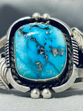 Alice Platero Vintage Native American Navajo Old Kingman Turquoise Sterling Silver Bracelet-Nativo Arts