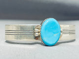 Amazing Ev Jones (d) Vintage Native American Navajo Turquoise Sterling Silver Bracelet-Nativo Arts