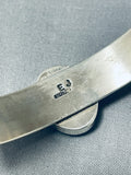 Amazing Ev Jones (d) Vintage Native American Navajo Turquoise Sterling Silver Bracelet-Nativo Arts