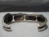Amazing Heavy Thick Vintage Native American Navajo Turquoise Sterling Silver Bracelet Old-Nativo Arts