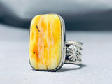 Amazing Native American Navajo Spiny Oyster Ben Begaye (d) Sterling Silver Ring-Nativo Arts