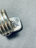 Amazing Native American Navajo Spiny Oyster Ben Begaye (d) Sterling Silver Ring-Nativo Arts
