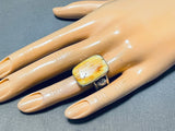 Amazing Native American Navajo Spiny Oyster Ben Begaye (d) Sterling Silver Ring-Nativo Arts