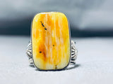 Amazing Native American Navajo Spiny Oyster Ben Begaye (d) Sterling Silver Ring-Nativo Arts