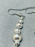 Amazing Native American Navajo Sterling Silver Earrings-Nativo Arts