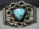 Amazing Vintage Native American Jewelry Navajo Turquoise Sterling Silver Bracelet Cuff Old-Nativo Arts