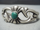 Amazing Vintage Native American Navajo Cerrillos Turquoise Sterling Silver Bracelet Old-Nativo Arts