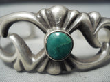 Amazing Vintage Native American Navajo Cerrillos Turquoise Sterling Silver Bracelet Old-Nativo Arts