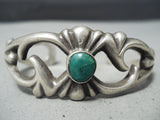 Amazing Vintage Native American Navajo Cerrillos Turquoise Sterling Silver Bracelet Old-Nativo Arts