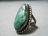 Amazing Vintage Native American Navajo Cerrillos Turquoise Sterling Silver Ring Old-Nativo Arts