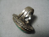 Amazing Vintage Native American Navajo Cerrillos Turquoise Sterling Silver Ring Old-Nativo Arts