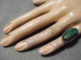 Amazing Vintage Native American Navajo Cerrillos Turquoise Sterling Silver Ring Old-Nativo Arts