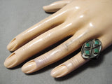 Amazing Vintage Native American Navajo Cerrillos Turquoise Sterling Silver Ring Old-Nativo Arts
