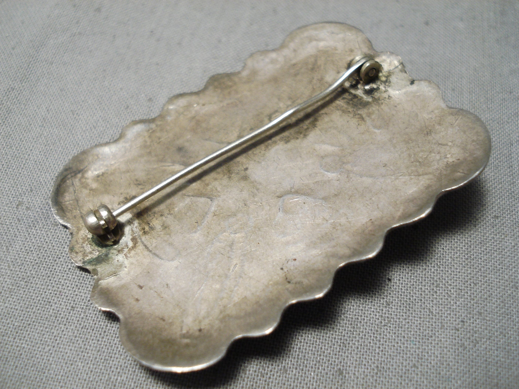 Amazing Vintage Native American Navajo Green Turquoise Sterling Silver ...