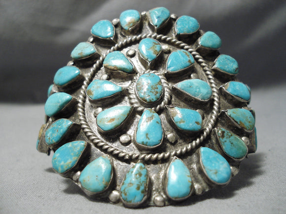 Amazing Vintage Native American Navajo Old Royston Turquoise Sterling Silver Bracelet-Nativo Arts