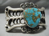 Amazing Vintage Native American Navajo Royston Turquoise Sterling Silver Bracelet Cuff-Nativo Arts