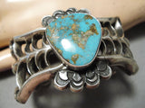 Amazing Vintage Native American Navajo Royston Turquoise Sterling Silver Bracelet Cuff-Nativo Arts