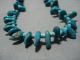 Amazing Vintage Native American Navajo Royston Turquoise Sterling Silver Necklace Old-Nativo Arts