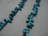 Amazing Vintage Native American Navajo Royston Turquoise Sterling Silver Necklace Old-Nativo Arts