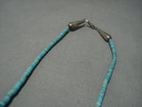 Amazing Vintage Native American Navajo Royston Turquoise Sterling Silver Necklace Old-Nativo Arts