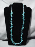 Amazing Vintage Native American Navajo Royston Turquoise Sterling Silver Necklace Old-Nativo Arts