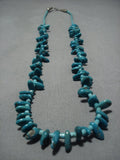 Amazing Vintage Native American Navajo Royston Turquoise Sterling Silver Necklace Old-Nativo Arts