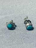 Amazing Vintage Native American Navajo Turquoise Sterling Silver Earrings Old-Nativo Arts