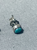 Amazing Vintage Native American Navajo Turquoise Sterling Silver Earrings Old-Nativo Arts