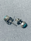 Amazing Vintage Native American Navajo Turquoise Sterling Silver Earrings Old-Nativo Arts