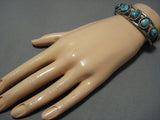 Amazing Vintage Navajo Turquuoise Sterling Silver Native American Jewelry Bracelet-Nativo Arts