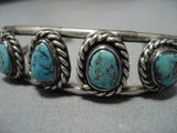 Amazing Vintage Navajo Turquuoise Sterling Silver Native American Jewelry Bracelet-Nativo Arts