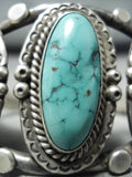 Ambrose Tsosie Vintage Native American Navajo 3 Stone Turquoise Sterling Silver Bracelet-Nativo Arts