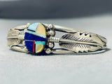 Angie Miller Marvelous Vintage Native American Navajo Lapis Sterling Silver Bracelet-Nativo Arts