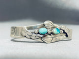 Ann Becenti Vintage Native American Navajo Blue Gem & Royston Turquoise Sterling Silver Bracelet-Nativo Arts