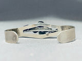 Ann Becenti Vintage Native American Navajo Blue Gem & Royston Turquoise Sterling Silver Bracelet-Nativo Arts