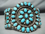 Astonishing Vintage Native American Navajo Turquoise Sterling Silver Bracelet Old-Nativo Arts