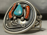Astonishing Vintage Native American Navajo Turquoise Sterling Silver Bracelet Signed-Nativo Arts