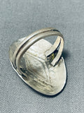 Attractive Hand Stamped Rug Vintage Native American Navajo Sterling Silver Ring-Nativo Arts