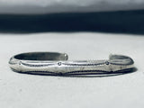Attractive Vintage Native American Navajo Sterling Silver Bracelet-Nativo Arts